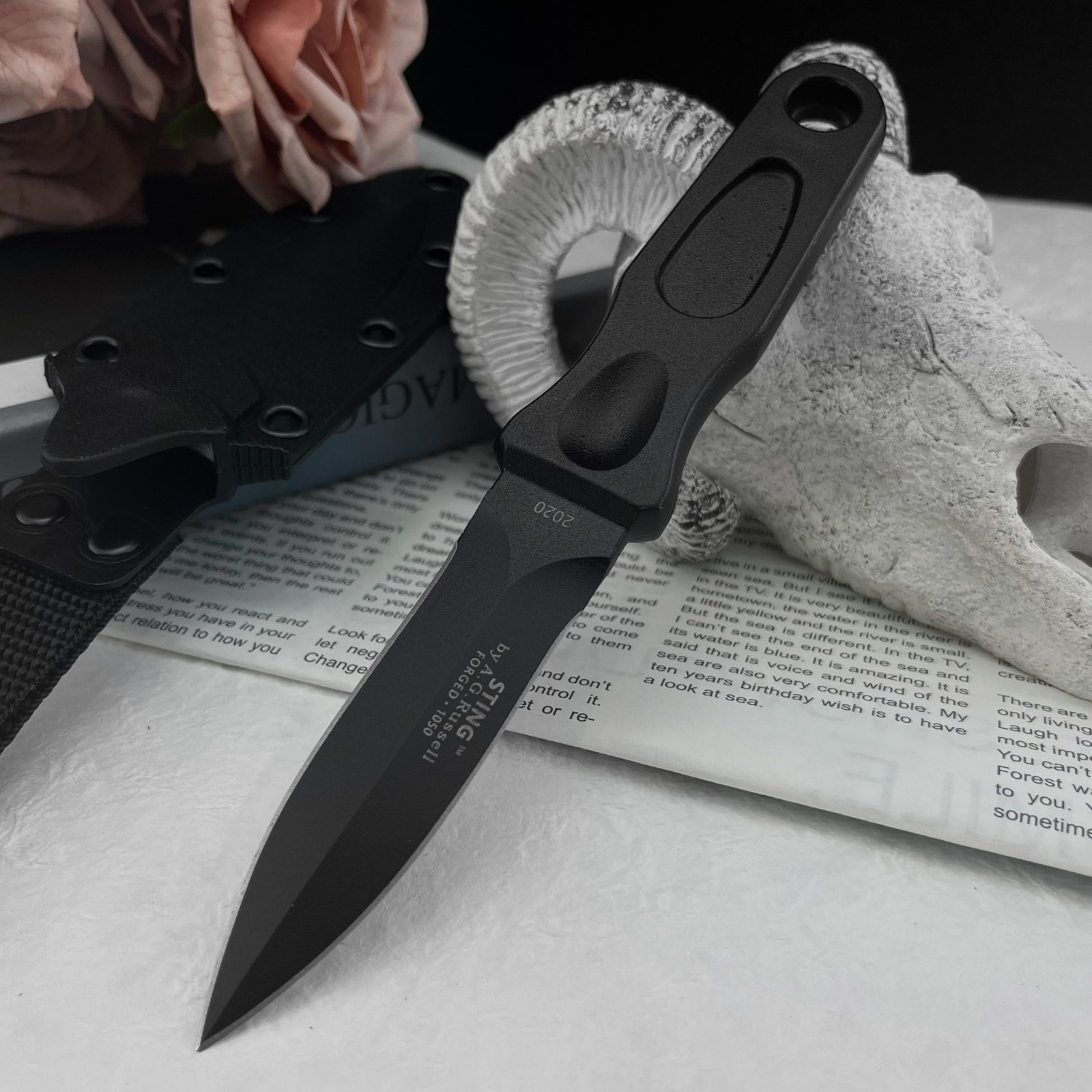 Edc Everyday Carry Gear - Coltello a lama fissa multifunzione in