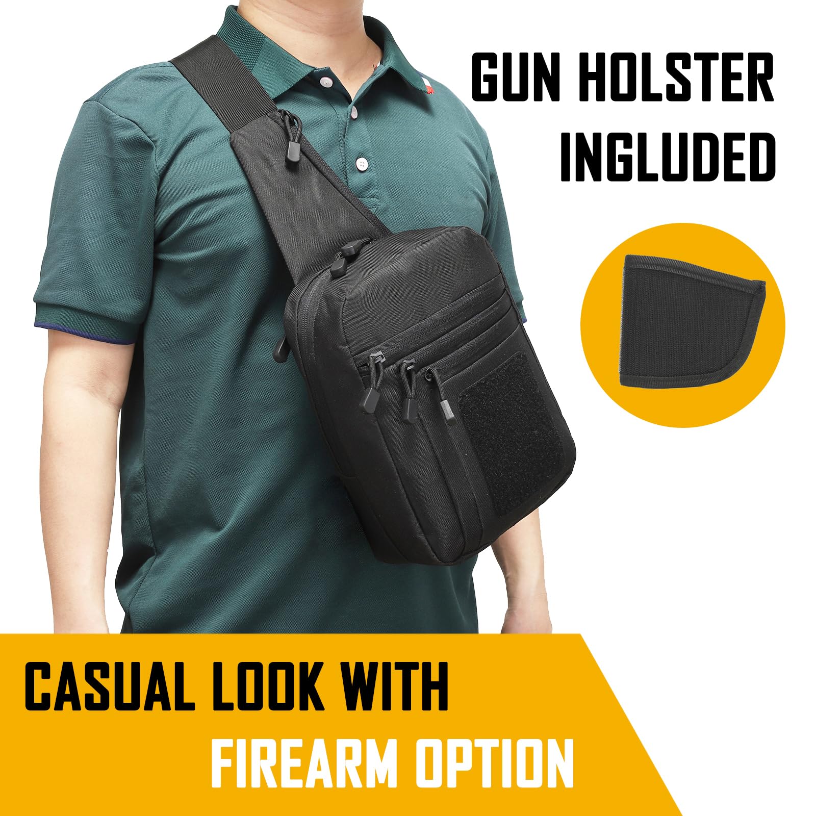 Edc Carry Handgun - Borsa a tracolla da trasporto nascosta